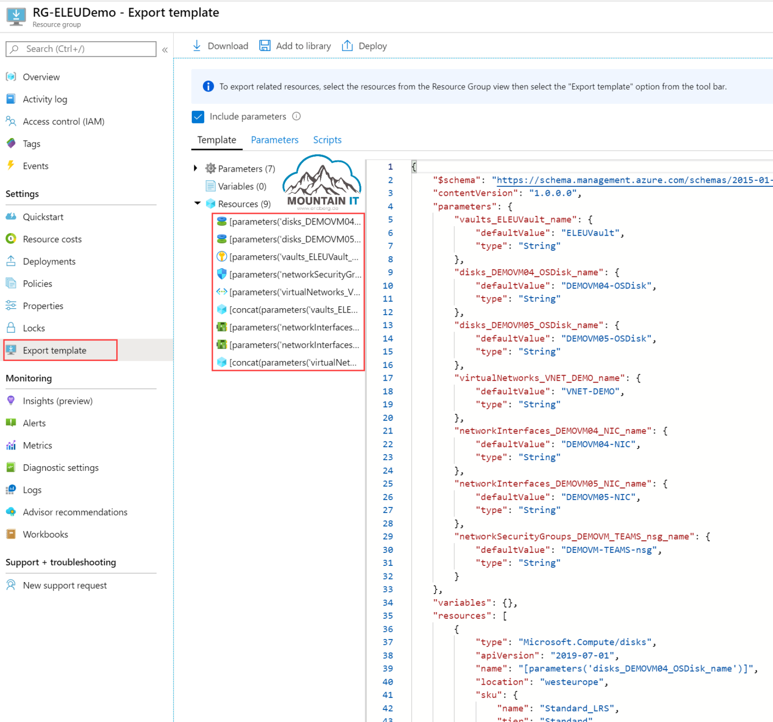 CODE Get Started With ARM Templates MOUNTAIN IT Eric Berg   ARMExport 1536x1434 